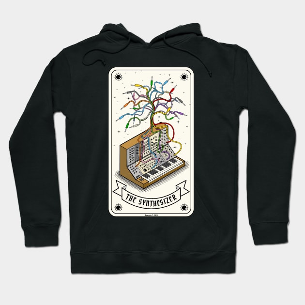 Modular Synthesizer tarot card Hoodie by Mewzeek_T